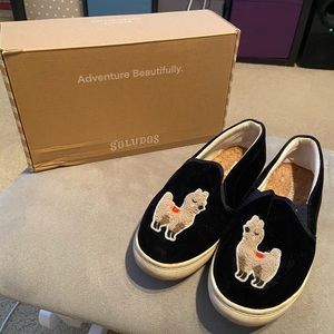 Soludos velvet llama sneakers
